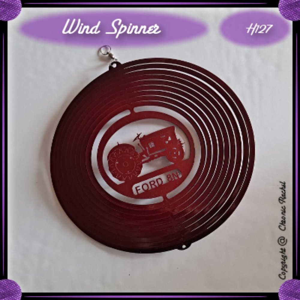 12" Tractor 8N Red Starlight Wind Spinner